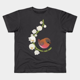 Brown capped rosy finch Kids T-Shirt